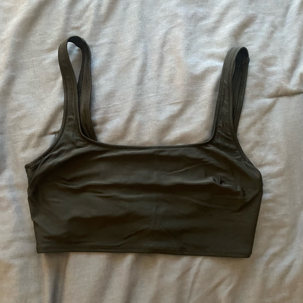 Aerie Wide Strap Scoop Bikini Top